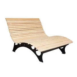 Home Deluxe Wellenholzliege 148 x 51 x 0 cm Naturbelassen