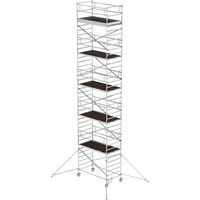 Günzburger MUNK Rollgerüst 1,35 x 2,45 m mit Ausleger und Doppel-Plattform, Plattformhöhe 10,35 m
