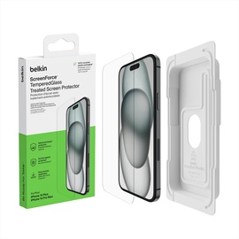 Belkin ScreenForce TemperedGlass antimikrobielle Display-Schutzfolie, Schutzglas für iPhone 15 Plus/ 14 ProMax