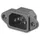 World-Trading-Net Kaltgeräte-Einbaustecker IEC 320 C14 schwarz