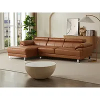 vente-unique Ecksofa - - Ecke Links - Karamell - excelsiora