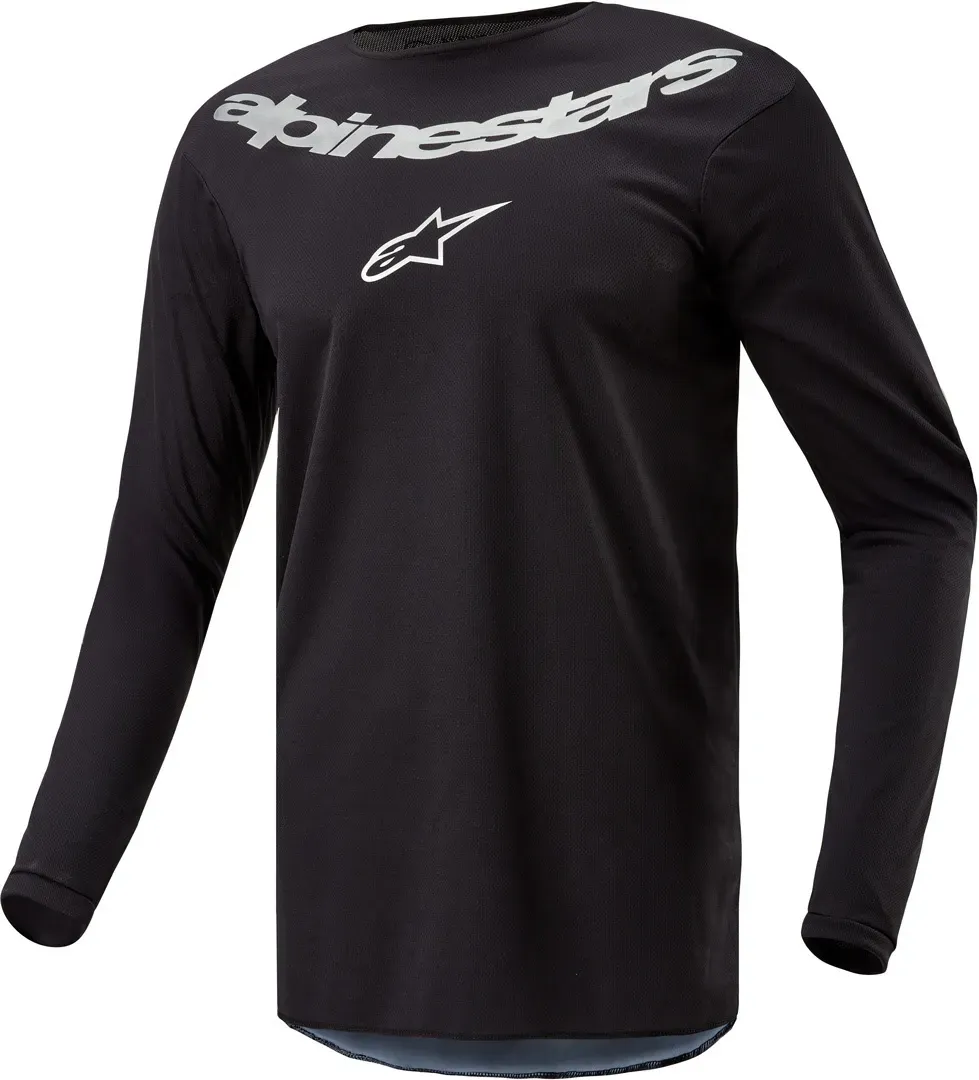 Alpinestars Fluid Graphite Motorcross shirt, zwart, S Voorman