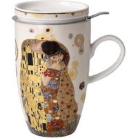 Goebel Tasse »Klimt«, Teetasse mit Deckel/Sieb, Metall, Gustav Klimt - Der Kuss