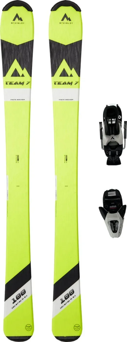 McKINLEY Ki.-Ski-Set Team 7 geschraubt, BRAUN MIT MOTIV, 140
