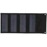 Tragbares Solar Telefon Ladegerät, 40W USB faltbares Solar Ladegerät mit 4 Solar Panels, schnelles Aufladen Solar Power Bank für Smartphones, Tablets, Camping Wandern Rucksack (Schwarz)