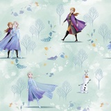 KOMAR Frozen Fresh Breeze 53 x 0,53 m - Kinderzimmer, Eiskönigin, Anna, Elsa, Prinzessin