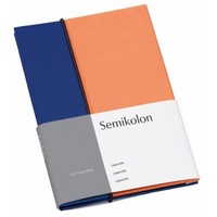 Semikolon Fotoalbum Cutting Edge 364857 Leporello 12,2 x 17,7 cm, schwarze Seiten, cobalt peach