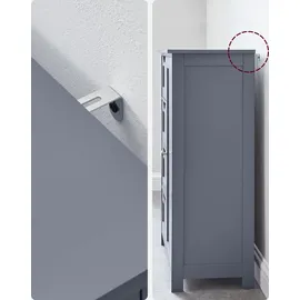 VASAGLE Badschrank 30 x 55 x 81 cm Grau
