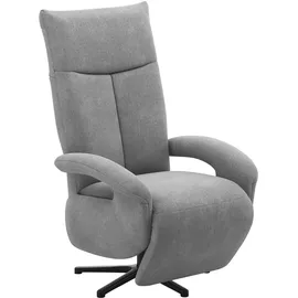 sit&more TV-Sessel Zoe 74 x 112 x 82 cm grau Polyester mit Kopfteilverstellung & 360° Drehfunktion