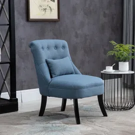 Homcom Relaxsessel Leinen 69 x 77 x 52,5 cm Blau