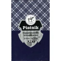 Piatnik Schnapskarten Doppeldeutsch Karo blau (1760)