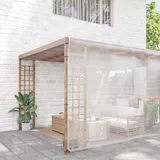 vidaXL Plane mit Ösen 12 x 12 m Transparent