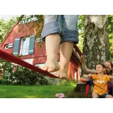 Slackline Balancierset 50 mm, 15 m grün/schwarz/gelb Nylon höhenverstellbar, Spannschnalle, Baumschutz - Für Kinder ab 5 Jahren