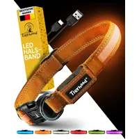 Tierhood Leuchthalsband Hund Orange S