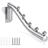 Klapphaken Garderobe Wandmontage, 5 Haken Kleiderlüfter Wand Klappbar Edelstahl, Metall kleiderhaken Wand Klappbar Handtuchhalter Platzsparend Wandhalterung 180° Drehbarer Edelstahl Kleiderlüfter