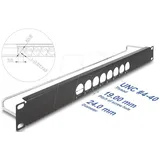 DeLock 19? D-Typ Patchpanel mit Entlastungsschiene 8 Port 1 HE schwarz