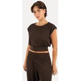 SMILODOX Jorina Pyjama-Shirt Braun S