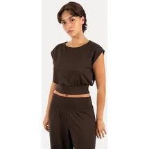 SMILODOX Jorina Pyjama-Shirt Braun S