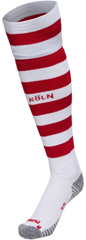 hummel 1. FC Köln 75 Jahre Jubiläum Ringel-Stutzen Karneval 2022/23 white/red 10 (36-40)