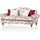 furn.design Sofa 3-Sitzer in mit Blumenmuster, Landhausstil, mit Bonell Federkern beige