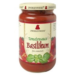 Zwergenwiese Tomatensauce Basilikum bio