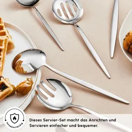 KARACA Porto 7-teiliges Service-Set aus Stahl - Elegantes und Hochwertiges Küchenzubehör für Anspruchsvolles und Stilvolles Servieren in Ihrer Küche
