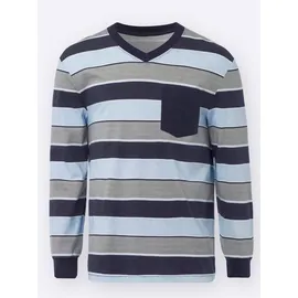 Sieh an! Schlafanzug in marine-gestreift | Gr.: 48/50