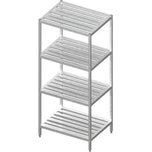 Stalgast Regal mit Gitterrost-Böden, 1300x400x1800 mm, verschweißt