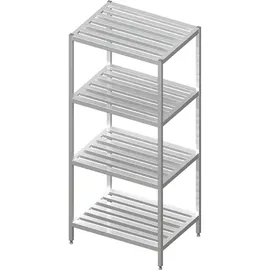 Stalgast Regal mit Gitterrost-Böden, 1300x400x1800 mm, verschweißt