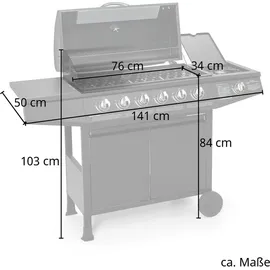 TAINO Gasgrill Basic 6+1 Set 96422