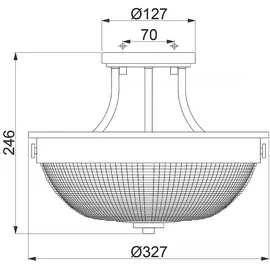 Elsteadlighting Mantle 2-flammig, halbbündig - verwittertes Messing - QZ-MANTLE-SF-WS
