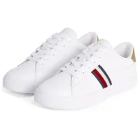 Tommy Hilfiger ESSENTIAL COURT SNEAKER STRPS Niedriger Schnitt (Schuhe) Damen, Weiß (White), 39 EU