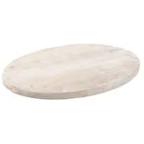 Nklaus Teller Holz hell oval 10x8cm Untersetzer Tischdekoration Untertasse Echtholz Oberfläche glatt 10460