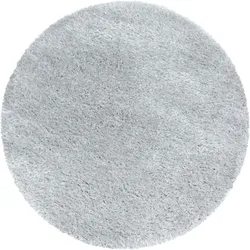 Hochflor-Teppich AYYILDIZ TEPPICHE "BRILLIANT 4200", silber (silberfarben), H:50mm Ø:80cm, Polypropylen (PP), Teppiche, auch in rechteckig, Langflor, Shaggy, Wohnzimmer