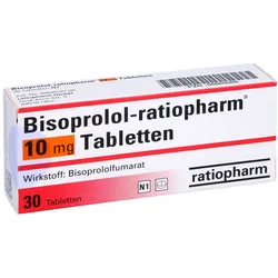 Bisoprolol-ratiopharm 10 mg Tabletten 30 St