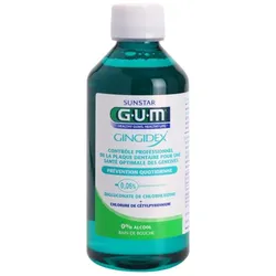 G.U.M Gingidex 0,06% Mundwasser gegen Plaque für gesundes Zahnfleisch ohne Alkohol 300 ml