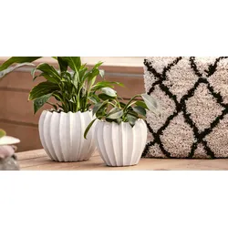 Wikholm form Design Pflanzgefäß / Blumentopf Keramik weiß ⌀ 18 x H 22 cm