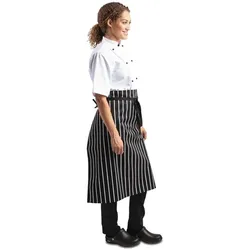 Whites Chefs Clothing Gastronoble Whites Küchenschürze schwarz weiß gestreift