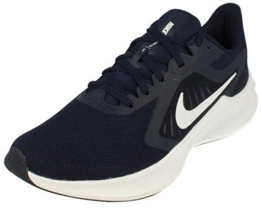 Nike Downshifter 10 Herren Running Trainers CI9981 Sneakers Schuhe (UK 8 US 9 EU 42.5, Obsidian White 402) - 42.5 EU