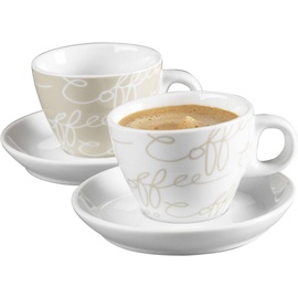 Ritzenhoff & Breker Espressotassen Cornello creme Porzellan, 4-teilig