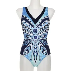 SUNMARIN Damen Badeanzug Badeanzug, blau, 50C