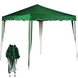 BAKAJI Pavillon, 3 x 3 m, faltbar, wasserdicht, zusammenklappbar, 3 x 3 m, Gartenzelt, wasserdichte Plane, Metallrahmen, Öffnung und Schließen mit Akkordeon, Modell Ischia (grün)