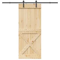vidaXL Narvik rechts 90 x 210 cm Braun/Schwarz