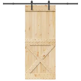 vidaXL Narvik rechts 90 x 210 cm Braun/Schwarz