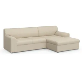 DOMO collection »Topper, elegant und zeitlos, kompaktes Stellmaß 245/155cm, L-Form«, mit Recamiere, wahlweise mit Schlaffunktion