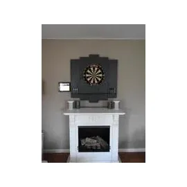 WDS WOODEN Dartboard Surround | Premium Dart-Wandschutz | Tablet-Halter kohlengrau No Size