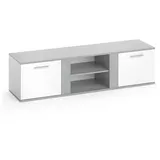 Vicco Lowboard Novelli, Fernsehschrank Sideboard Fernsehtisch Weiß Beton