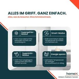 Homex CFBSN5441C-S Multi Door (544 l, 1786 mm hoch, Silber)