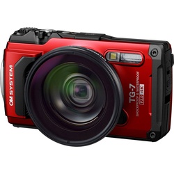 Olympus Tough TG-7 Kompaktkamera (12 MP, 4x opt. Zoom, Bluetooth, WLAN (Wi-Fi) rot
