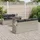 vidaXL Garten-Lounge-Set 7-tlg. hellgrau Polyrattan